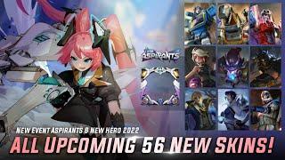 MOBILE LEGENDS ALL UPCOMING SKINS 2022 - NEW EVENT ASPIRANTS - NEW HERO MLBB | YAHANU GAMER