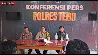 kapolres Tebo AKBP I Wayan Arta Ariawan pers rilis meninggal dunia anak di ponpes rimbo bujang