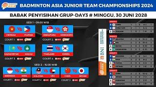 Jadwal Badminton ASia Junior Team 2024 hari ini, day3 ~ Indonesia vs India - Penentuan Juara Grup