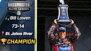 Bill Lowen wins the 2025 Bassmaster Elite at the St. Johns River with 73 pounds, 14 ounces