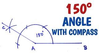 How to construct 150 degree angle with compass.....