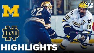 Michigan vs Notre Dame | NCAA College Hockey | Highlights - November 08, 2024