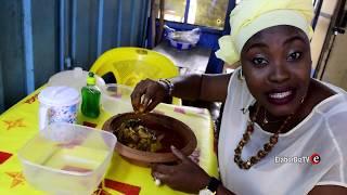 How to pound and eat fufu in Ghana