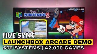 Arcade Walkthrough & Demo w/Hue Light Sync | LaunchBox | BigBox | Emulation Box | 500 Systems
