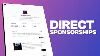 Introducing: Direct Sponsorships 