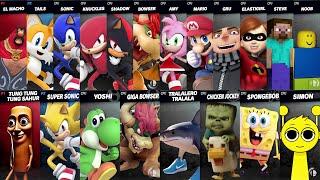 Sonic vs Mario vs Bowser vs Tralalero Tralala vs Chicken Jockey vs Yoshi | Super Smash Bros Ultimate