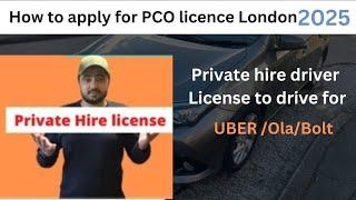 How to apply for PCO licence London 2025 |Complete step by step process to apply PCO application