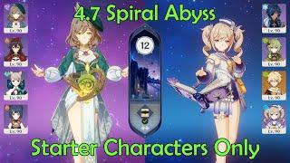 Starter Characters Only: 4.7 Spiral Abyss - Genshin Impact