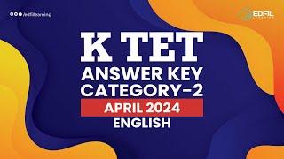 K TET APRIL 2024 | CATEGORY 2 ENGLISH | EDFIL Learning