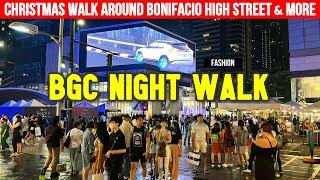 BGC TAGUIG CITY at NIGHT | Christmas Walking Tour Around Bonifacio High Street, Market Market & MORE