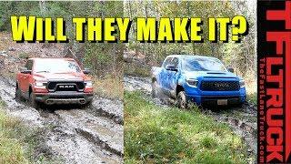 2019 Ram Rebel vs Tundra TRD Pro vs Mud: Which Can Cross The Deepest Goo?