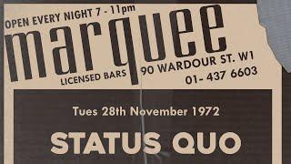 Status Quo - Marquee Club, London | 28th November 1972 (AI Enhanced / Restored Footage)