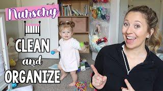 EXTREME CLEAN & ORGANIZE WITH ME | VLOG STYLE | NURSERY | Jessica Elle