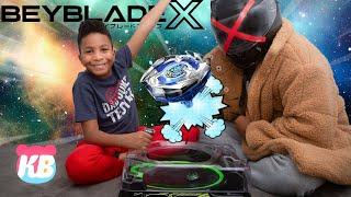 BEYBLADE X BATTLE Pro vs Newb | Kamdenboy & Kyraboo