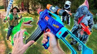 NERF GUN DINOSQUAD BATTLE 5 | Nerf First Person!