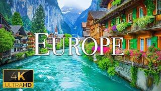 FLYING OVER EUROPE (4K Video UHD) - Relaxing Music With Beautiful Nature Video For Relaxation On TV