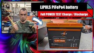 Full TEST/Review charge/discharge max power for 100 amp BMS on a LiPULS LiFePO4 Battery, Group 24