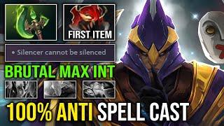 WTF CAN'T BE SILENCED Against Mid Storm with 1st Item Mask of Madness 100% Anti Spell Cast Dota 2