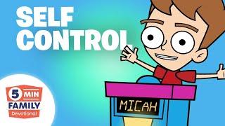 Learning Self Control (Fruit of the Spirit) - 5 Minute Family Devotional | Minno Kids Bible Stories