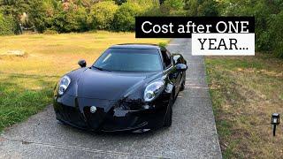 Is the Alfa Romeo 4C expensive to own? My One Year Experience, Maintenance and Cost.