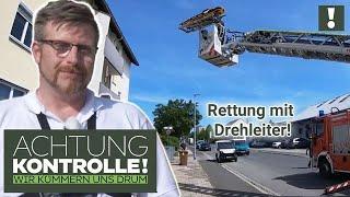 Rettung mit DREHLEITER!  Verdacht auf Schlaganfall im 2. Stock! | Kabel Eins | Achtung Kontrolle