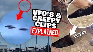 BEST FOOTAGE of Silver Disc UFO's, UAP Creating Crop Circle & Creepy Creature in a Well DEBUNKED