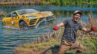 Fand einen Lamborghini URUS beim Magnetfischen im Wasser!