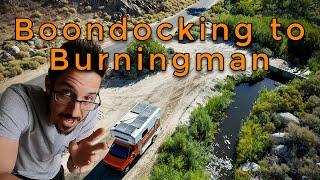 Boondocking my way to Burning Man 2024 in my Van Conversion