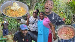 Cooking up a storm for the elderly | Stew Peas  w Cow Skin & Chicken Foot with Pumpkin and Vegi Rice