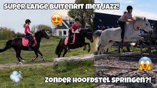 Buitenrit met Jazz & Zonder hoofdstel springen?! | ashleyvrijn VLOG #16