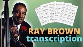 Frankie and Johnny - G blues - Ray Brown walking bass transcription