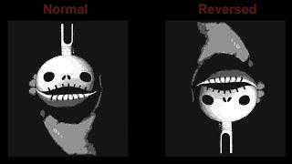 Otamatone Becoming Uncanny meme Normal vs Reversed Stage 9 (Skull stage)