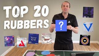 Top 20 most popular table tennis rubbers