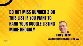 Google Business Profile - how to rank for wider areas