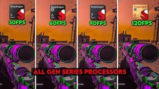 ALL SNAPDRAGON GEN SERIES COMPARISON IN WARZONE MOBILE... 