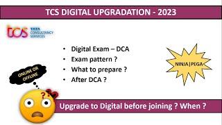 Upgrade from ninja/ pega offer to digital | before joining - Exam pattern | DCA | Digital exam