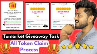 Tomarket 35000 Stars Giveaway  Task Details | Tomarket All Token Claim Process Tomarket New update