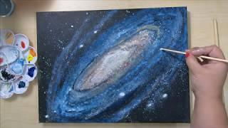 Milky Way Galaxy | Abstract Acrylic Painting | 4K Timelapse