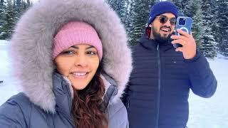 කැනඩාවේ පලවෙනි Road Trip එක | In to The Rockies | Lake louise Winter Canada  | Day 1 |