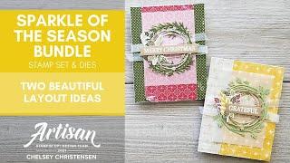 Stampin' Up! Sparkle of the Season Bundle - Two Beautiful Layout Ideas You Can Easily Replicate