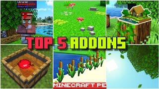 TOP 5 ADDONS for BEDROCK | MINECRAFT PE +1.21 #addons