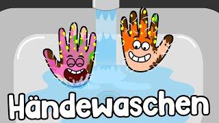 Händewaschen - Cartoon für Kinder - Kinderlied - Kindergarten - Vorschule - Gesundheit - Spielen