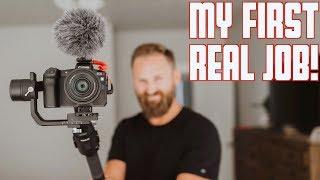 MY FIRST REAL JOB | WORKING WITH MY WIFE | PHOTOGRAPHER AND VIDEOGRAPHER HUSBAND AND WIFE