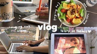 college vlog  productive days, grocery shopping, living alone, settling in