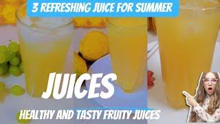 3 summer refreshing drinks. summer special juices.