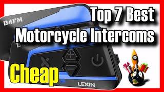 ️ TOP 7 BEST Budget Motorcycle Intercoms Amazon [2024][Cheap] For Music / For Helmets / Bluetooth