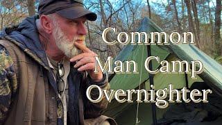 French Military Surplus Pup Tent Reviewed and Common Man Camping Overnighter