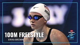 Erika Brown With a Strong Finish in Women's 100M Freestyle | 2023 TYR Pro Swim Series Knoxville