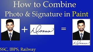 How to Combine Photo and Signature in Paint || Join Photo With Sign || Merge Photo and Signature