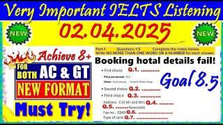 IELTS LISTENING PRACTICE TEST 2025 WITH ANSWERS | 02.04.2025